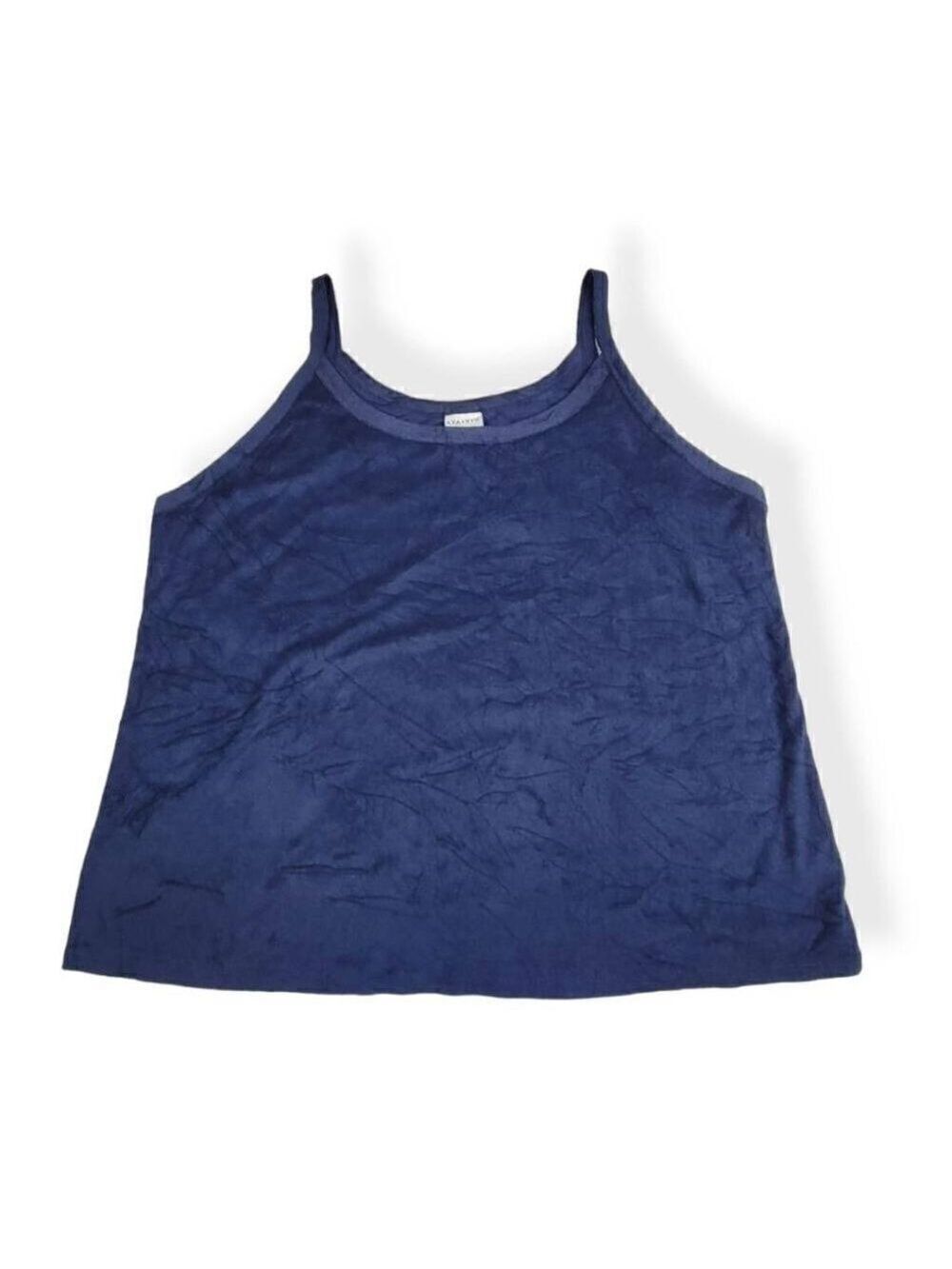 Ava & Viv Navy Blue Terry Cloth Tank Top 3X